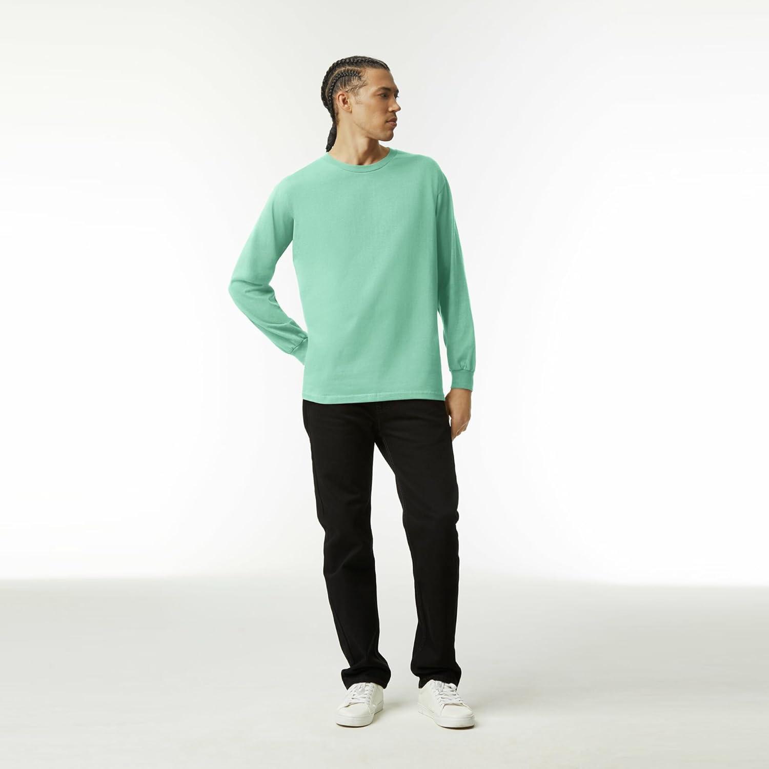 imageAmerican Apparel Adult Heavyweight Cotton Long Sleeve Style G1304 Tshirt 2PackCeladon 2pack