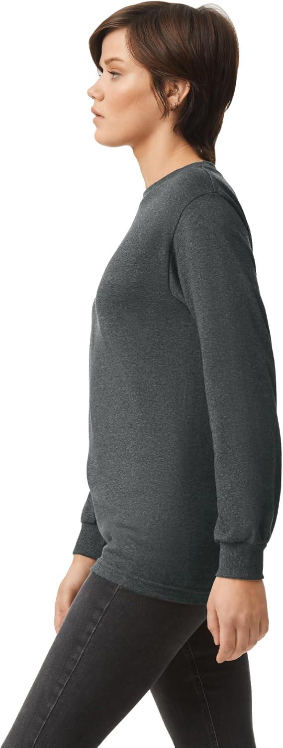 imageAmerican Apparel Adult Heavyweight Cotton Long Sleeve Style G1304 Tshirt 2PackHeather Charcoal 2pack