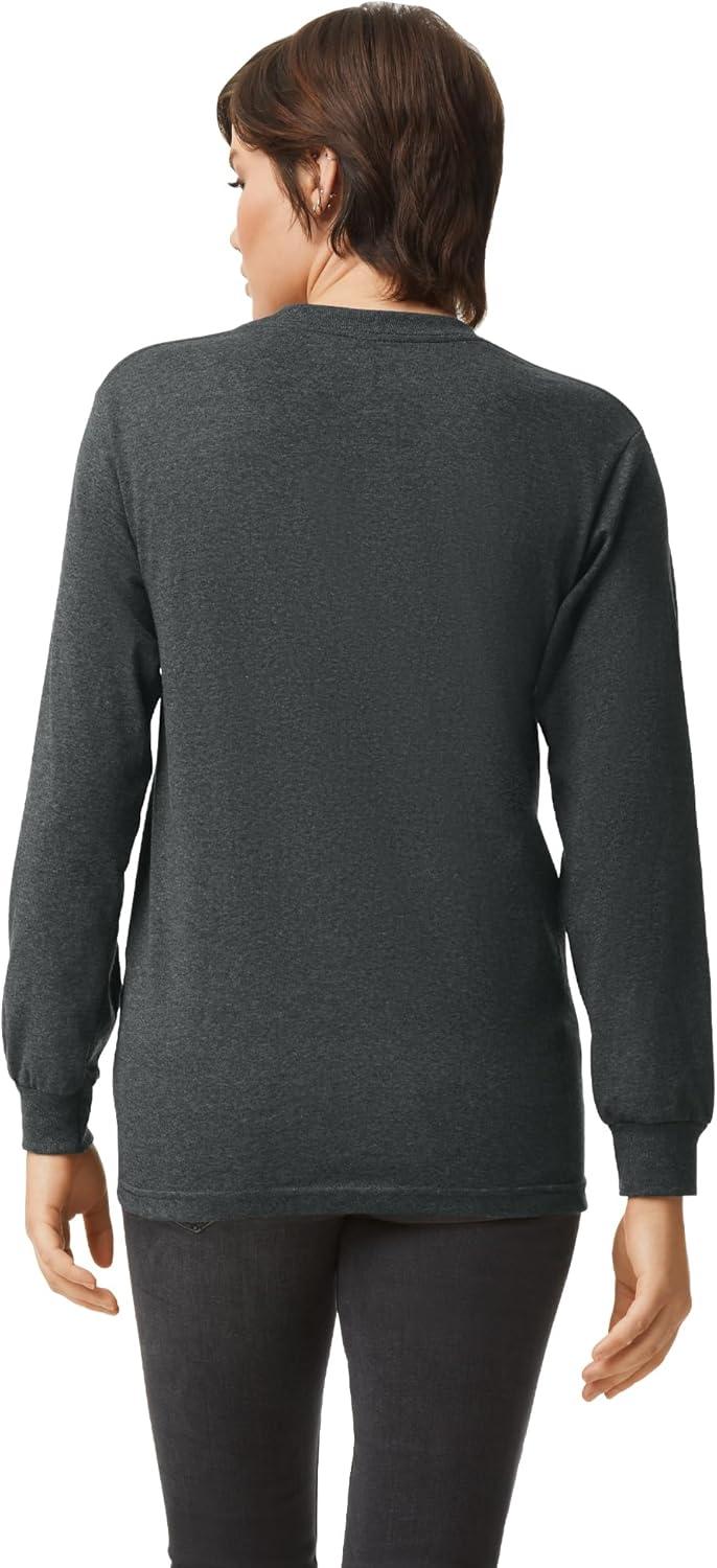 imageAmerican Apparel Adult Heavyweight Cotton Long Sleeve Style G1304 Tshirt 2PackHeather Charcoal 2pack