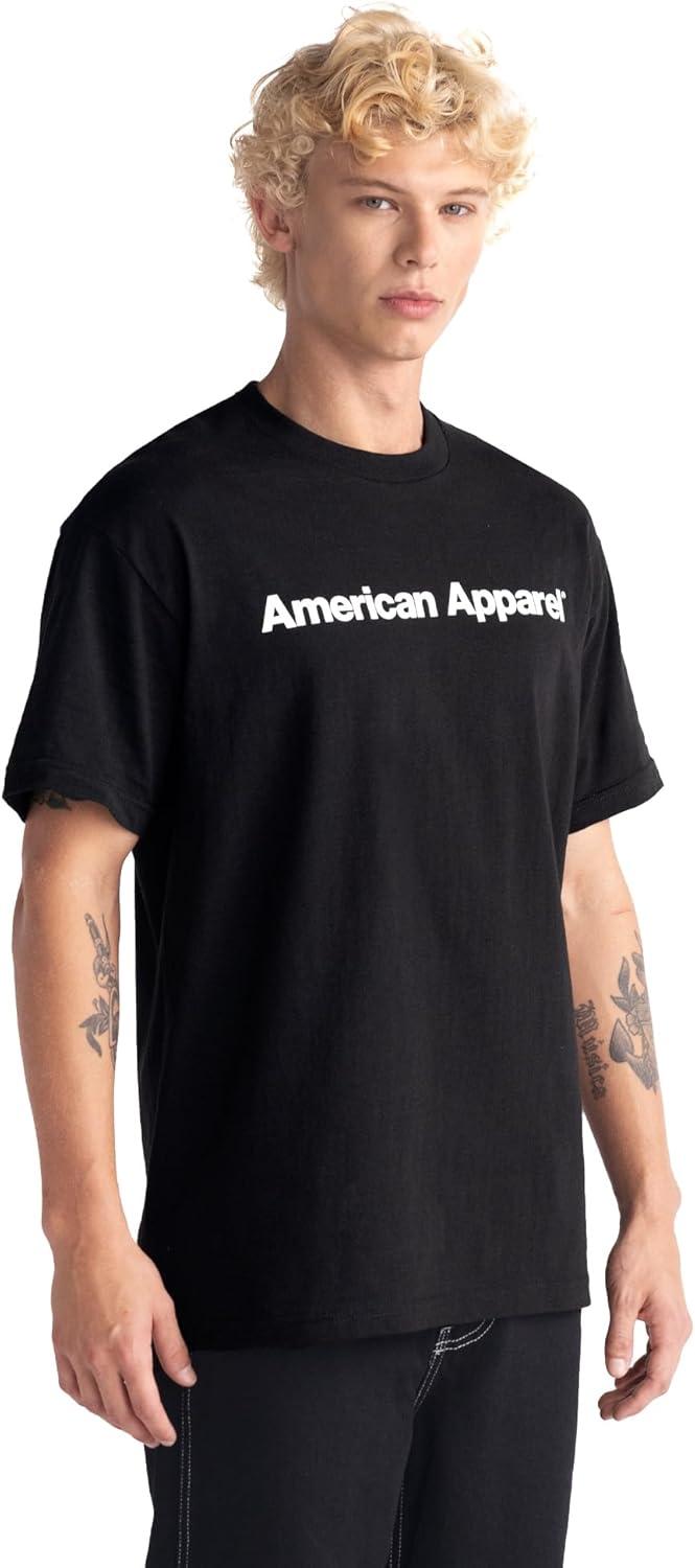 imageAmerican Apparel Adult Heavyweight Cotton Style G1301G1301GD Tshirt MultipackBlack White Logo Center Print 1pack