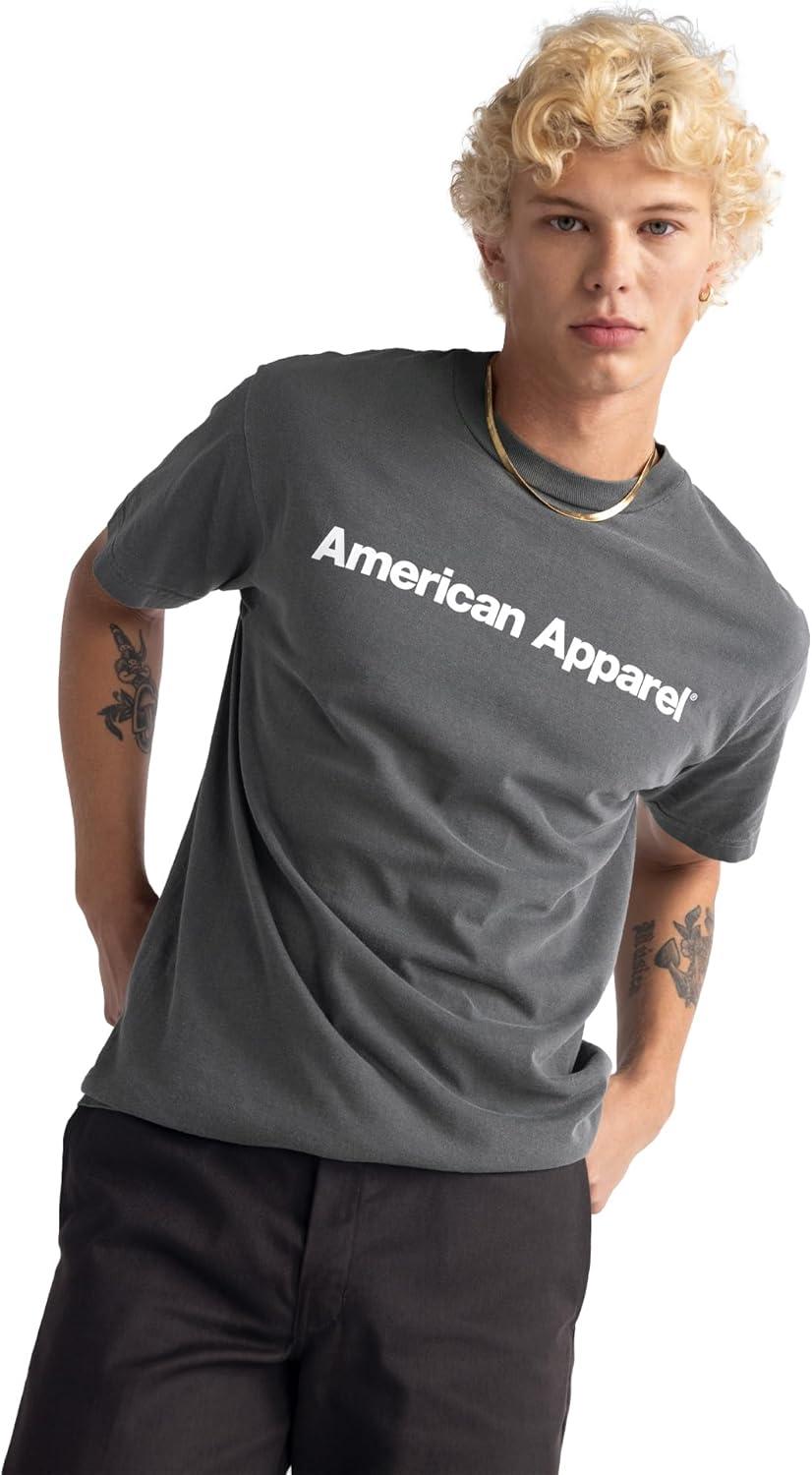 imageAmerican Apparel Adult Heavyweight Cotton Style G1301G1301GD Tshirt MultipackFaded Black White Logo Center Print 1pack