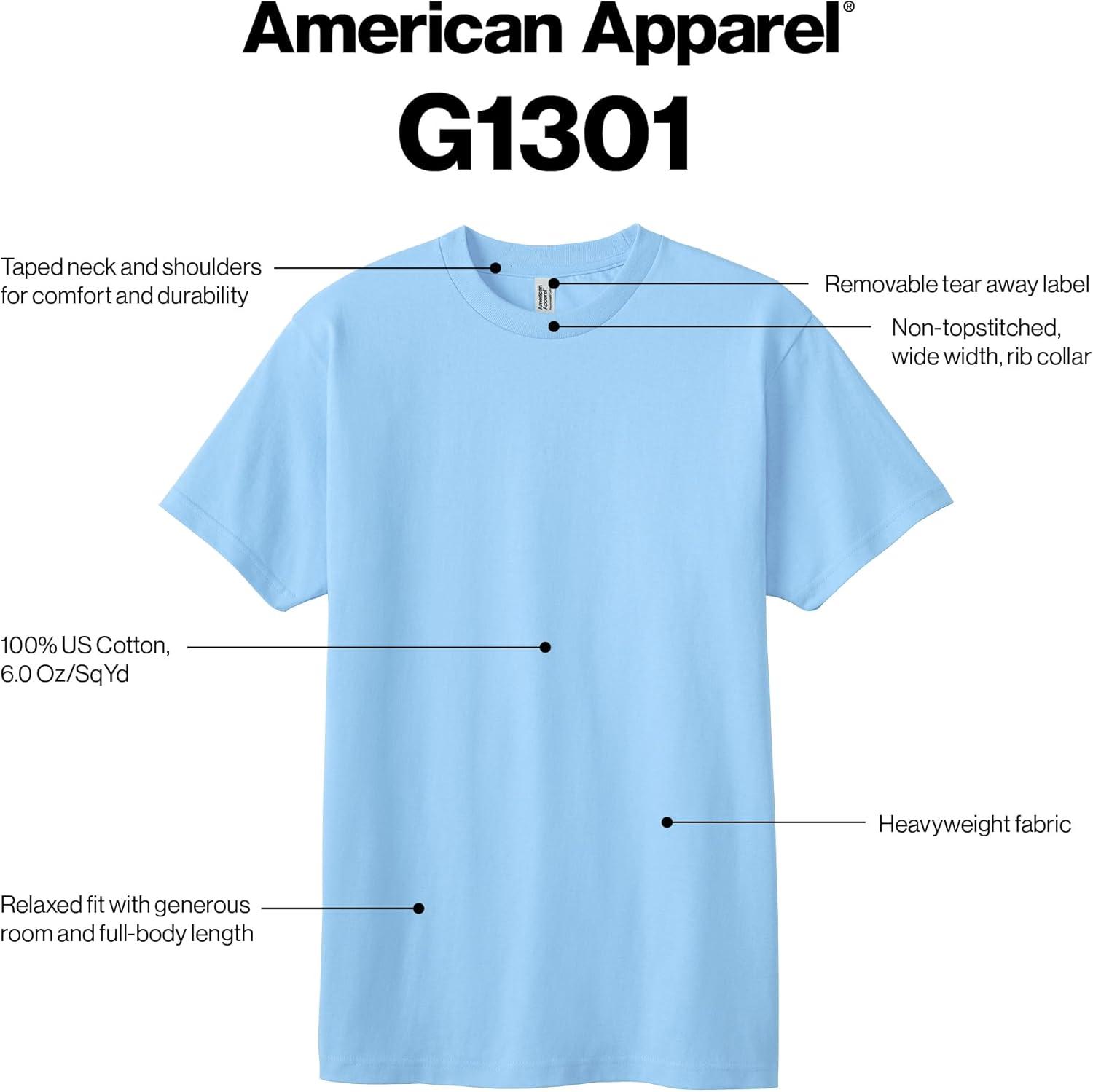 imageAmerican Apparel Adult Heavyweight Cotton Style G1301G1301GD Tshirt MultipackWhite 2pack