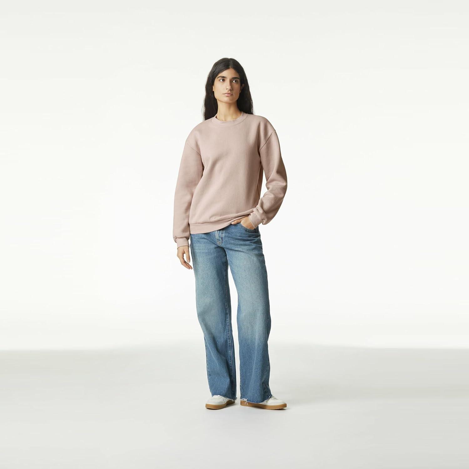 imageAmerican Apparel Adult ReFlex GRF496AA Fleece Crewneck SweatshirtBlush