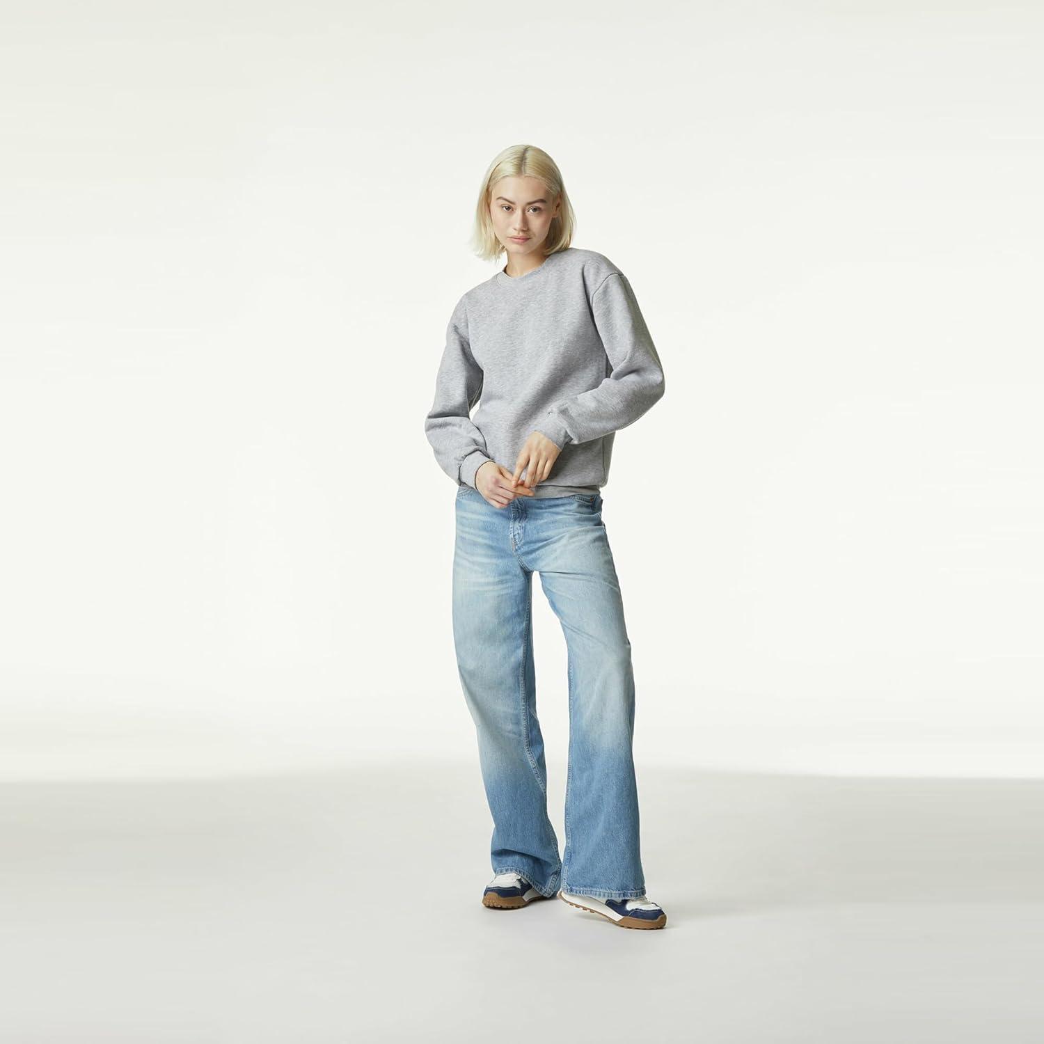 imageAmerican Apparel Adult ReFlex GRF496AA Fleece Crewneck SweatshirtHeather Grey