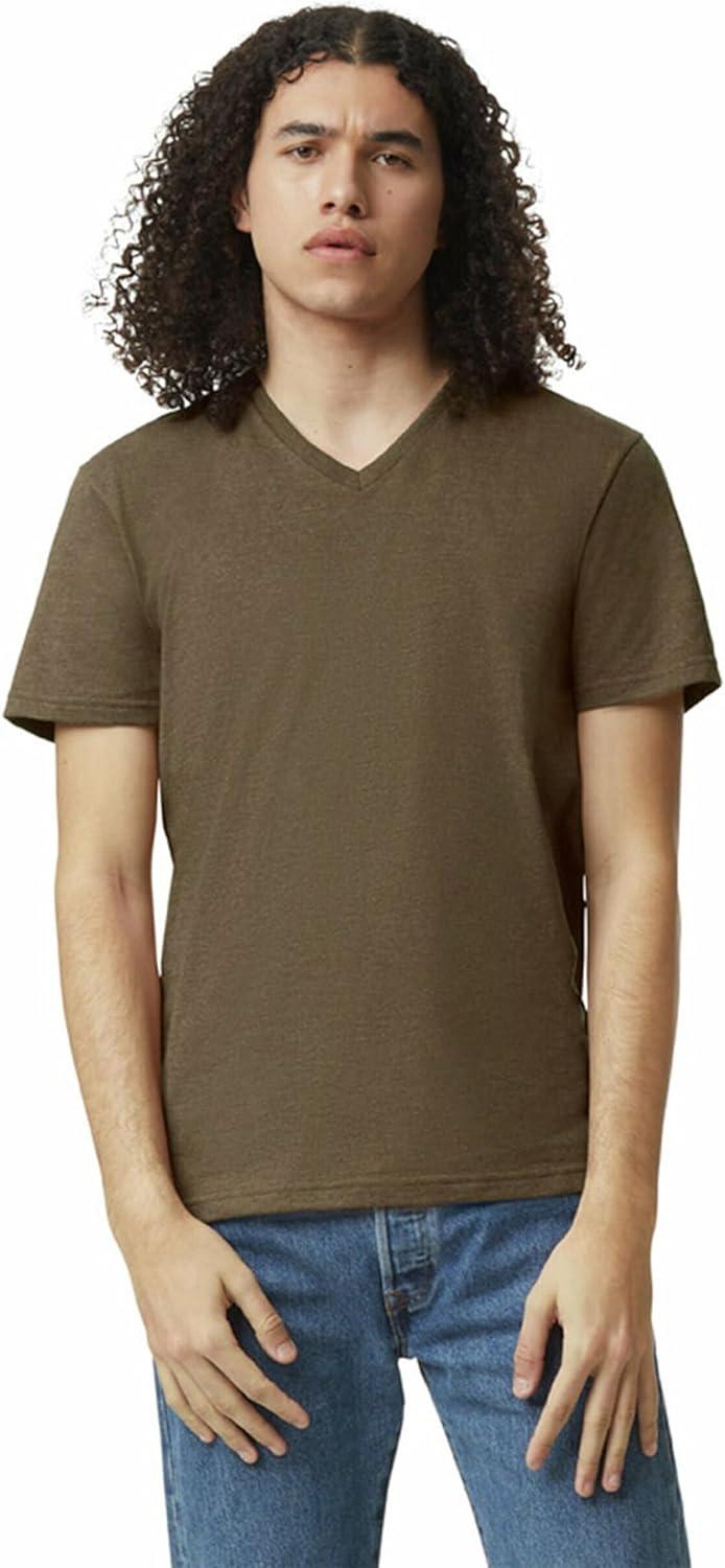 imageAmerican Apparel UnisexAdult CVC VNeck TShirt Style G2006cvc 2PackHeather Army 2pack