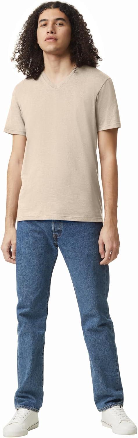 imageAmerican Apparel UnisexAdult CVC VNeck TShirt Style G2006cvc 2PackHeather Bone 2pack