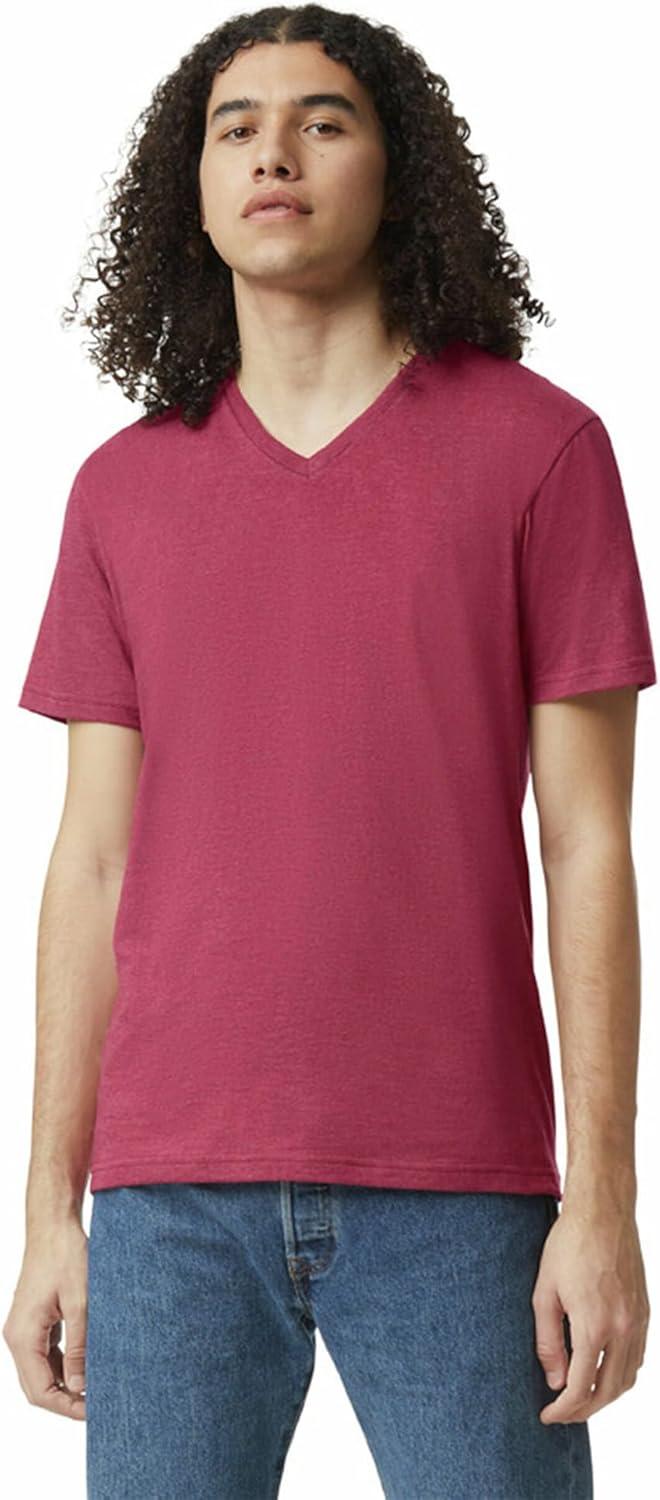 imageAmerican Apparel UnisexAdult CVC VNeck TShirt Style G2006cvc 2PackHeather Cardinal 2pack