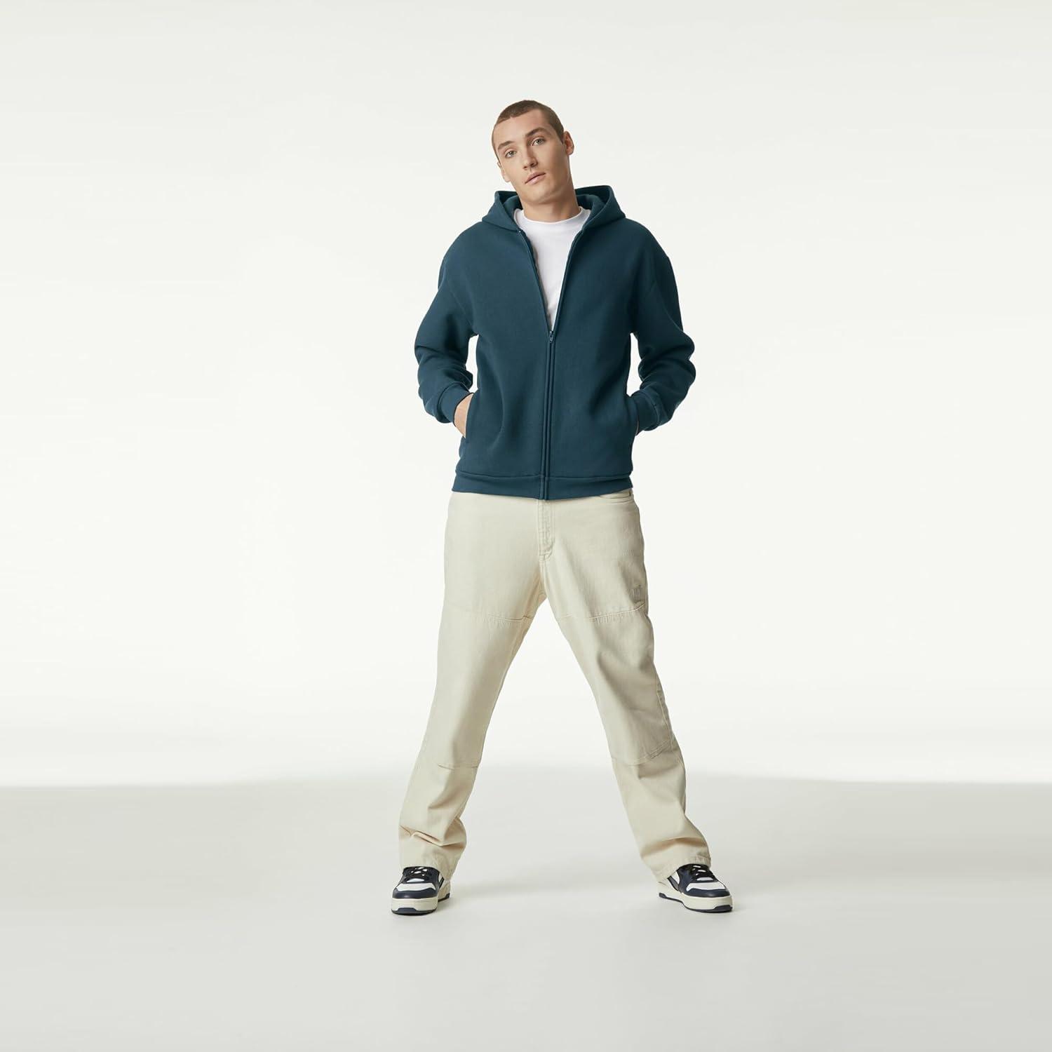 imageAmerican Apparel unisexadult Reflex Fleece Full Zip Hoodie Sweatshirt Grf497aaSea Blue