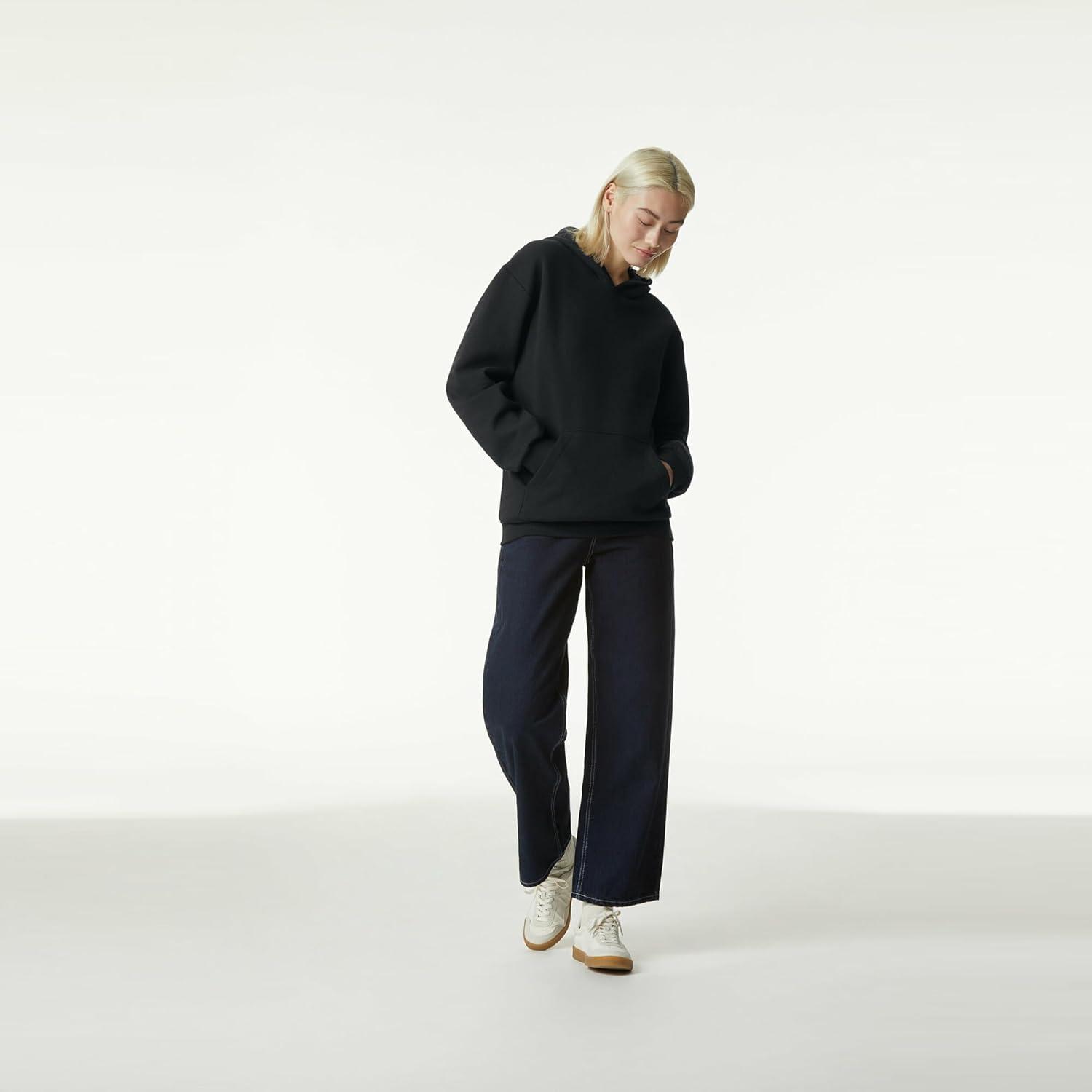 imageAmerican Apparel unisexadult Reflex Fleece Pullover Hoodie Sweatshirt Grf498aaBlack