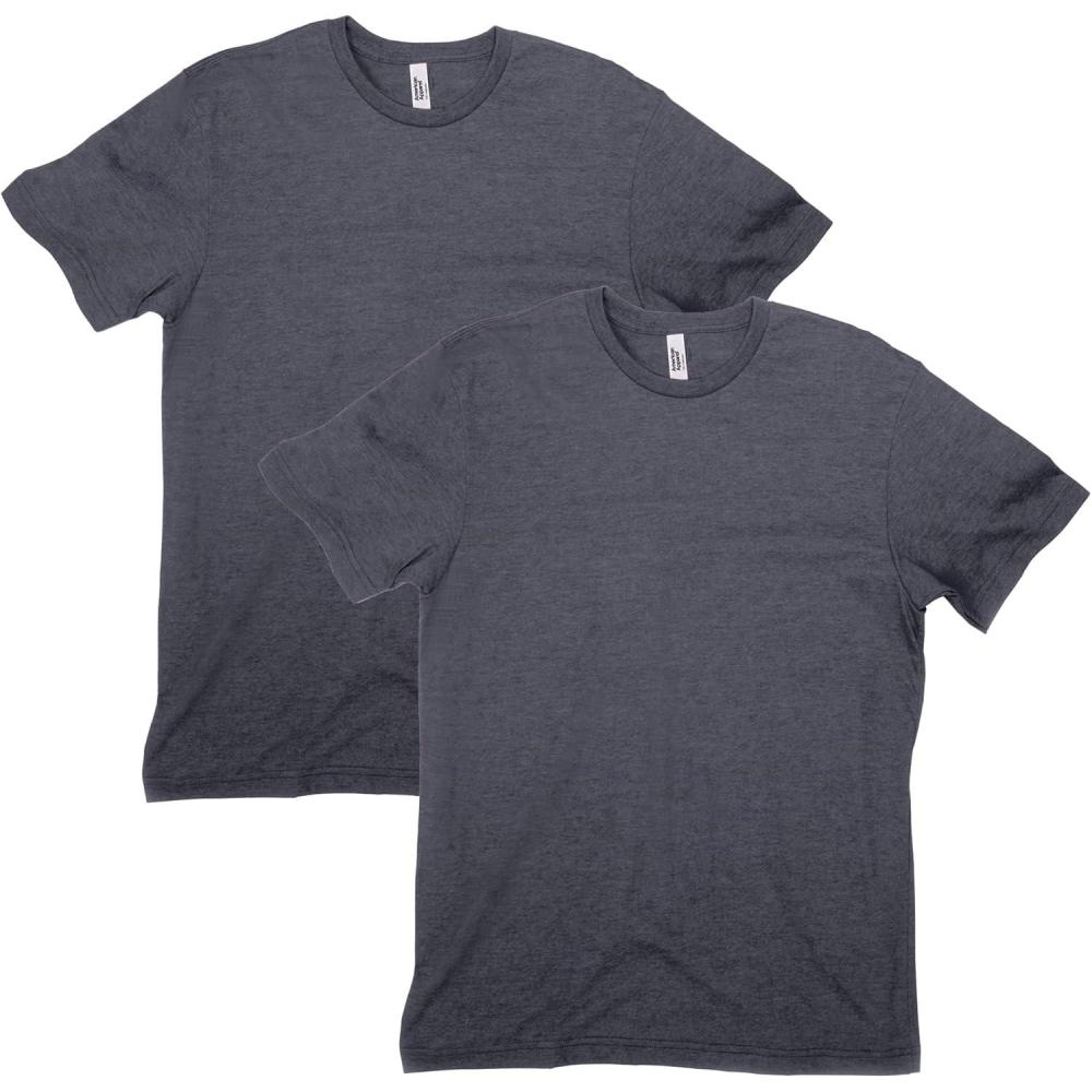 imageAmerican Apparel Adult CVC TShirt Style G2001CVC 2PackHeather Charcoal 2pack
