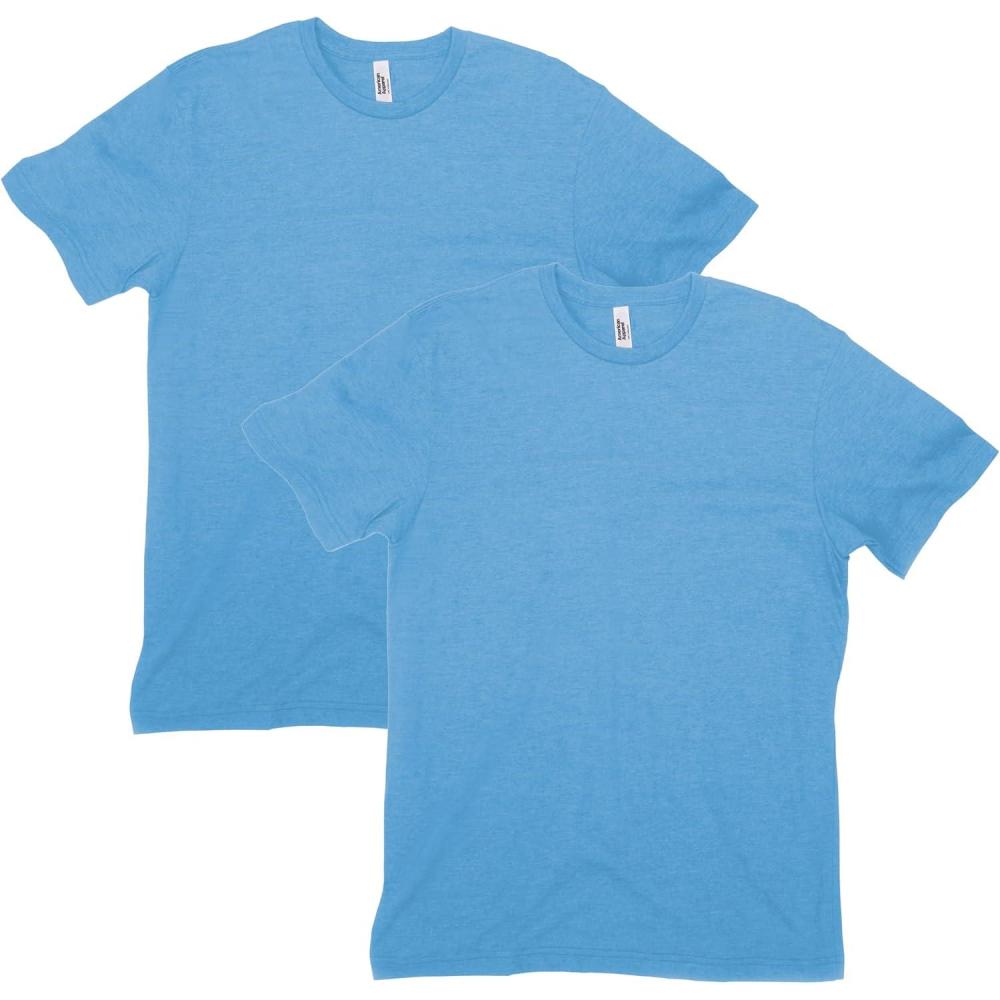 imageAmerican Apparel Adult CVC TShirt Style G2001CVC 2PackHeather Light Blue 2pack