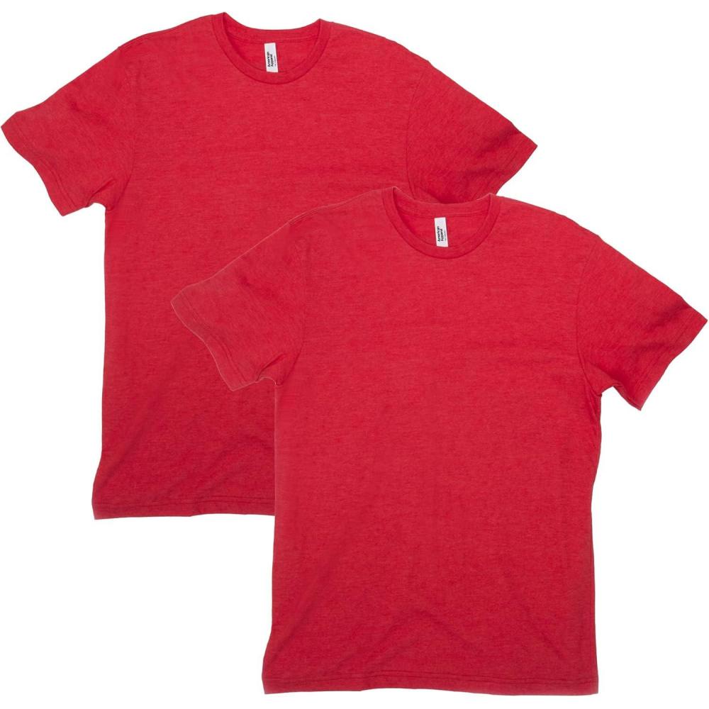 imageAmerican Apparel Adult CVC TShirt Style G2001CVC 2PackHeather Red 2pack