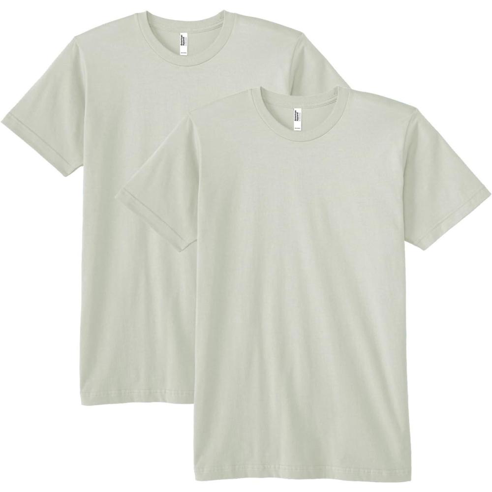 imageAmerican Apparel Adult Fine Jersey TShirt Style G2001 MultipackNew Silver 2pack