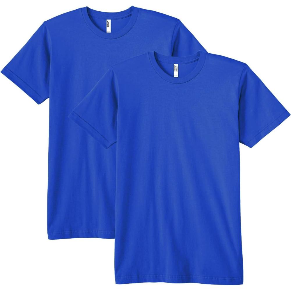 imageAmerican Apparel Adult Fine Jersey TShirt Style G2001 MultipackRoyal Blue 2pack