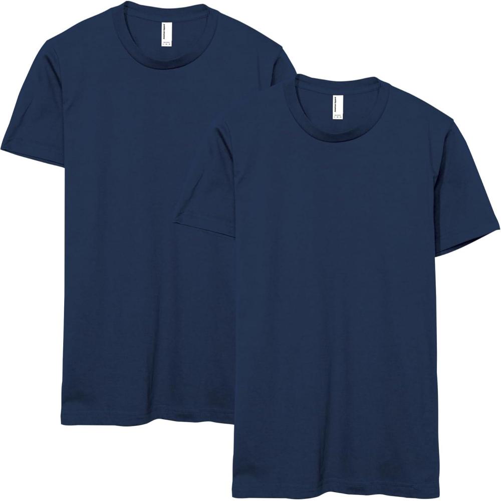imageAmerican Apparel Adult Fine Jersey TShirt Style G2001 MultipackSea Blue 2pack
