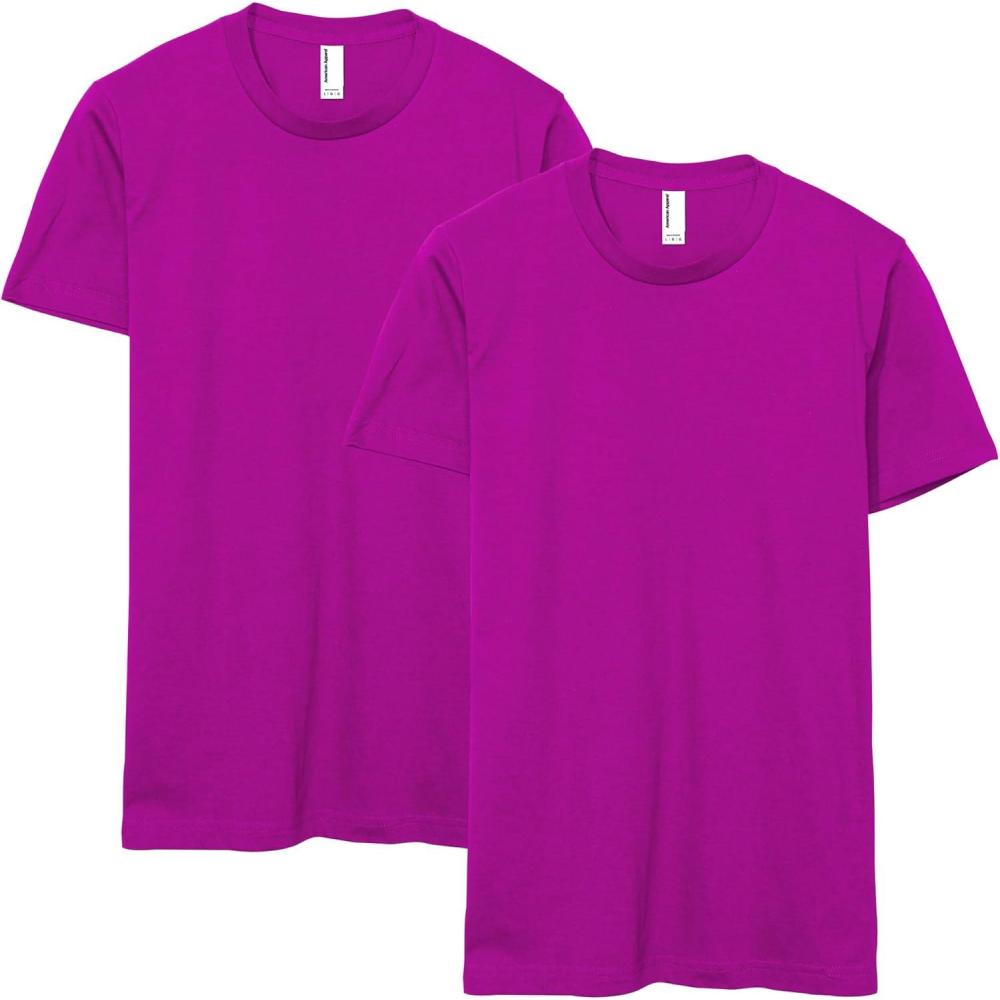 imageAmerican Apparel Adult Fine Jersey TShirt Style G2001 MultipackSuper Pink 2pack