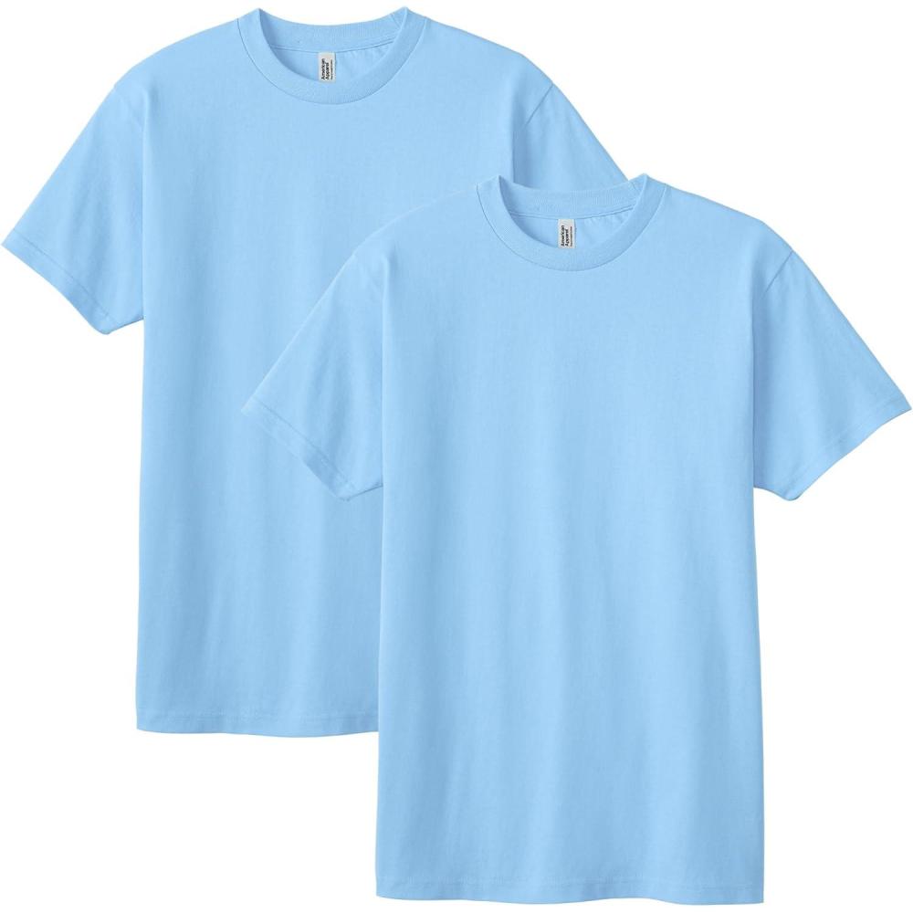imageAmerican Apparel Adult Heavyweight Cotton Style G1301G1301GD Tshirt MultipackPowder Blue 2pack