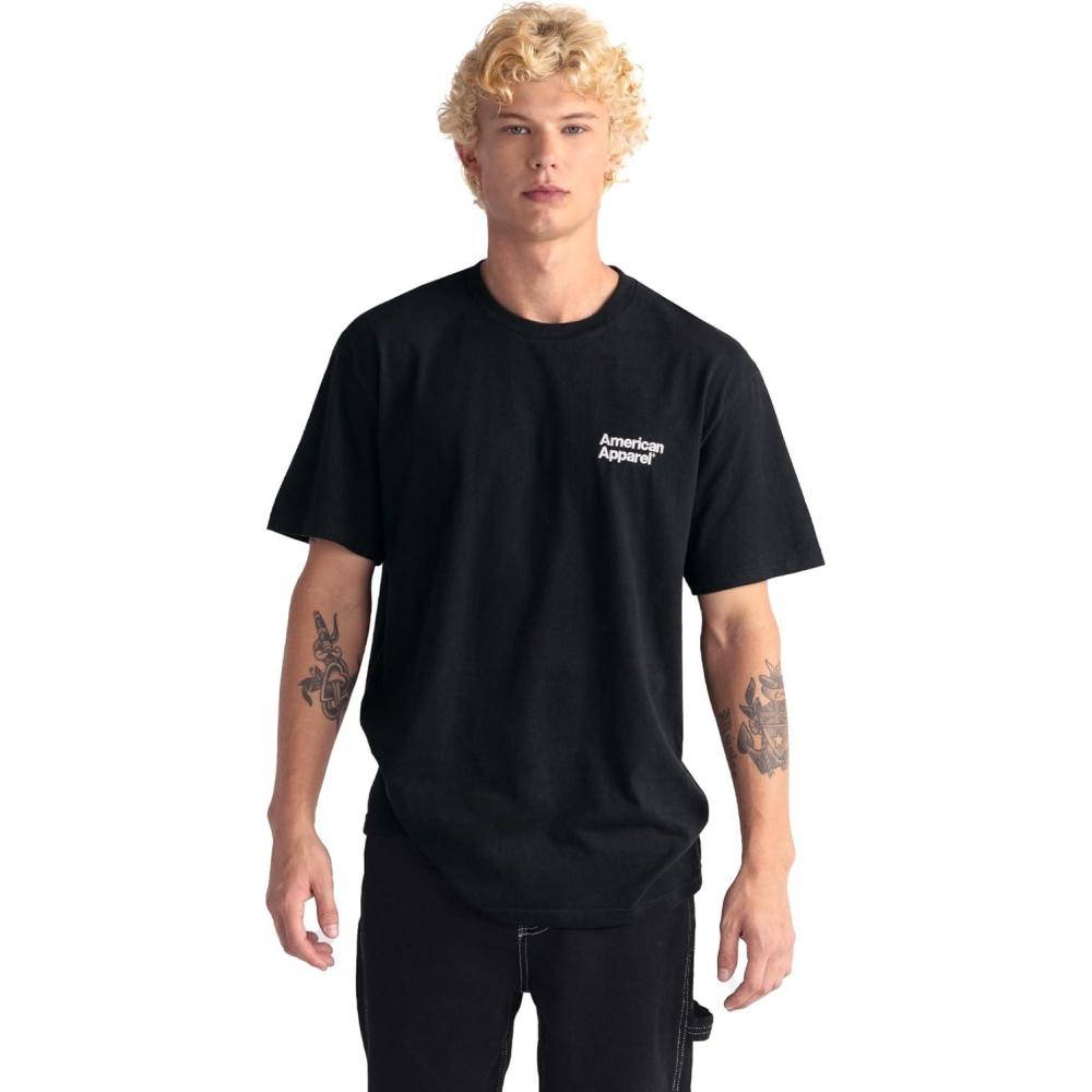 imageAmerican Apparel Adult Sueded Style G5389 Tshirt MultipackSueded Black  White Logo Left Embroidered  1pack