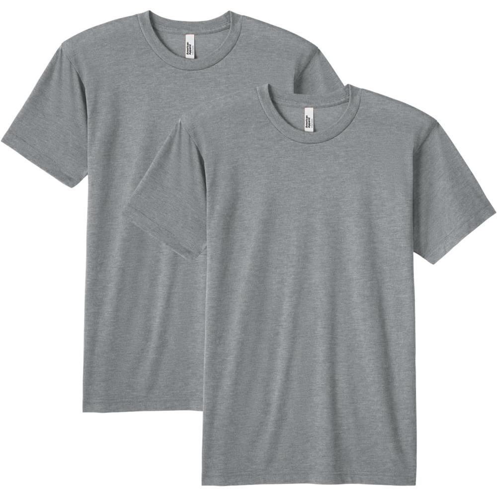 imageAmerican Apparel Adult TriBlend Style GTR401 Track TShirt 2PackAthletic Grey 2pack