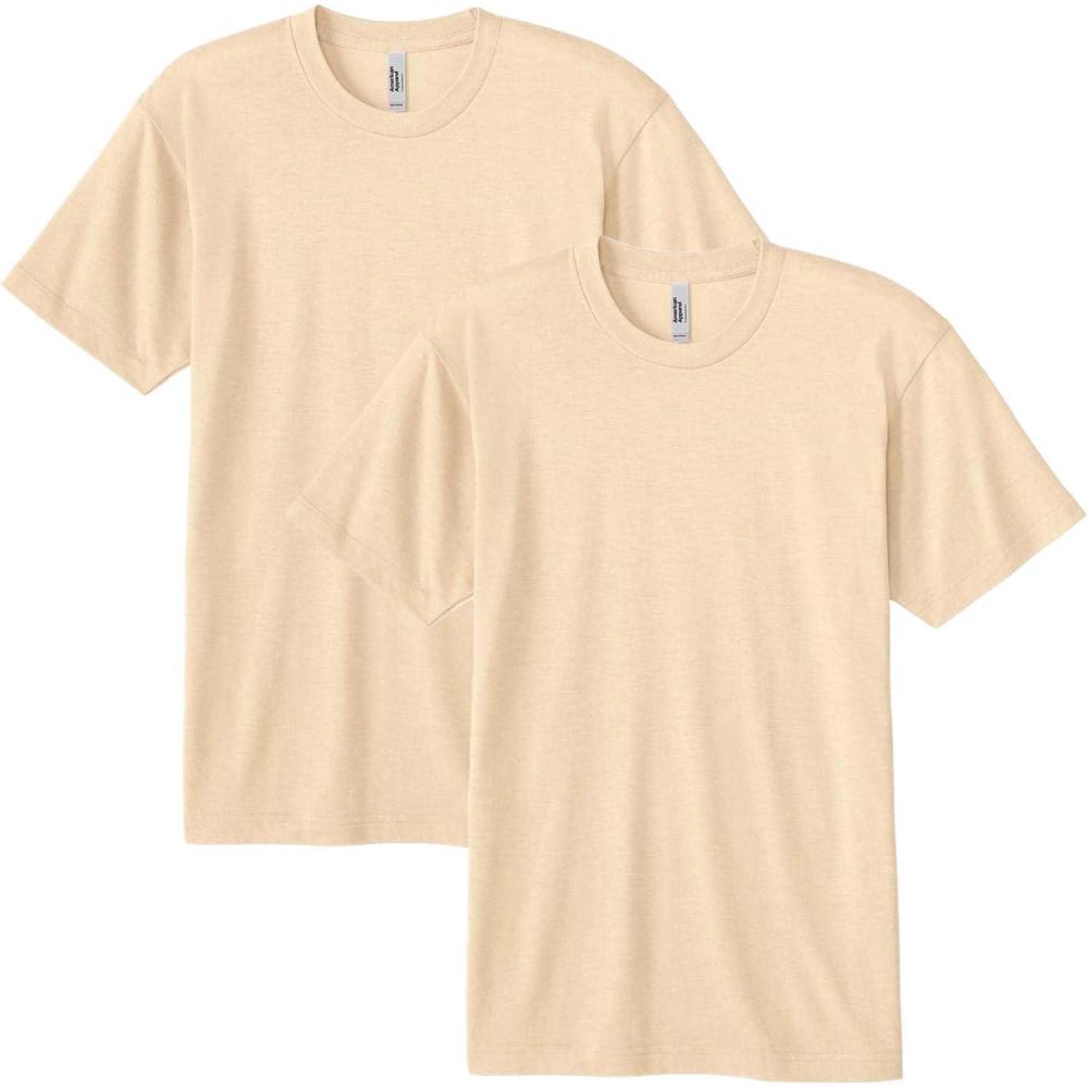 imageAmerican Apparel Adult TriBlend Style GTR401 Track TShirt 2PackTricream 2pack