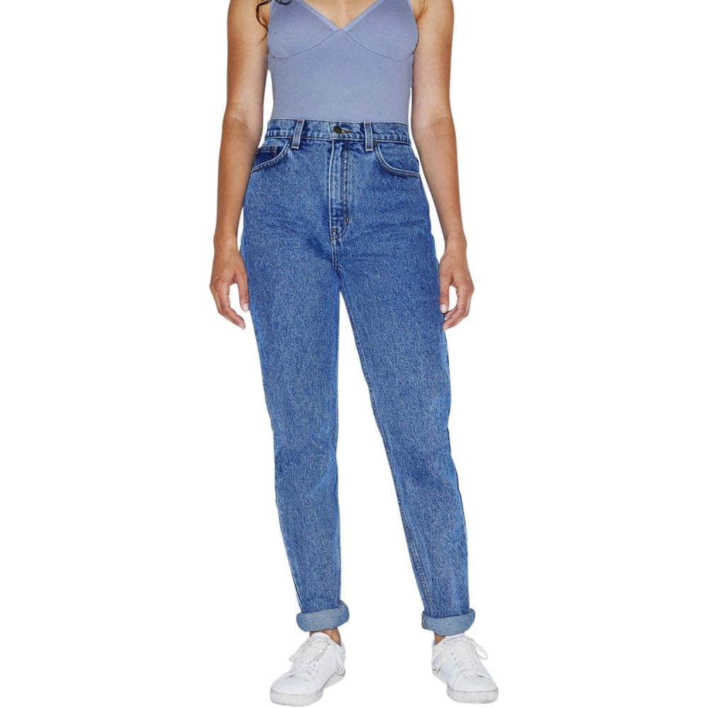 imageAmerican Apparel Womens HighWaist JeanMedium Marble Wash