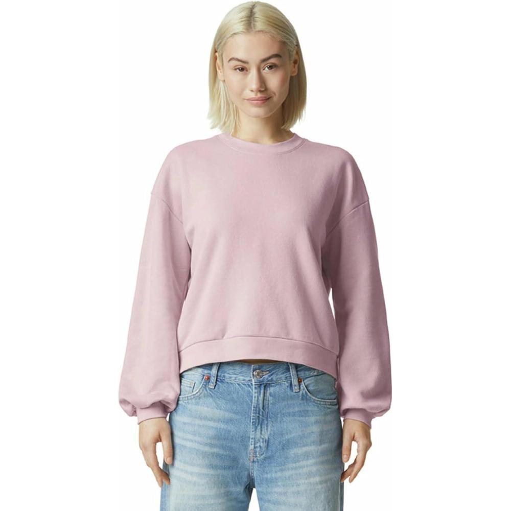 imageAmerican Apparel Womens ReFlex GRF494AA Fleece Crewneck SweatshirtBlush