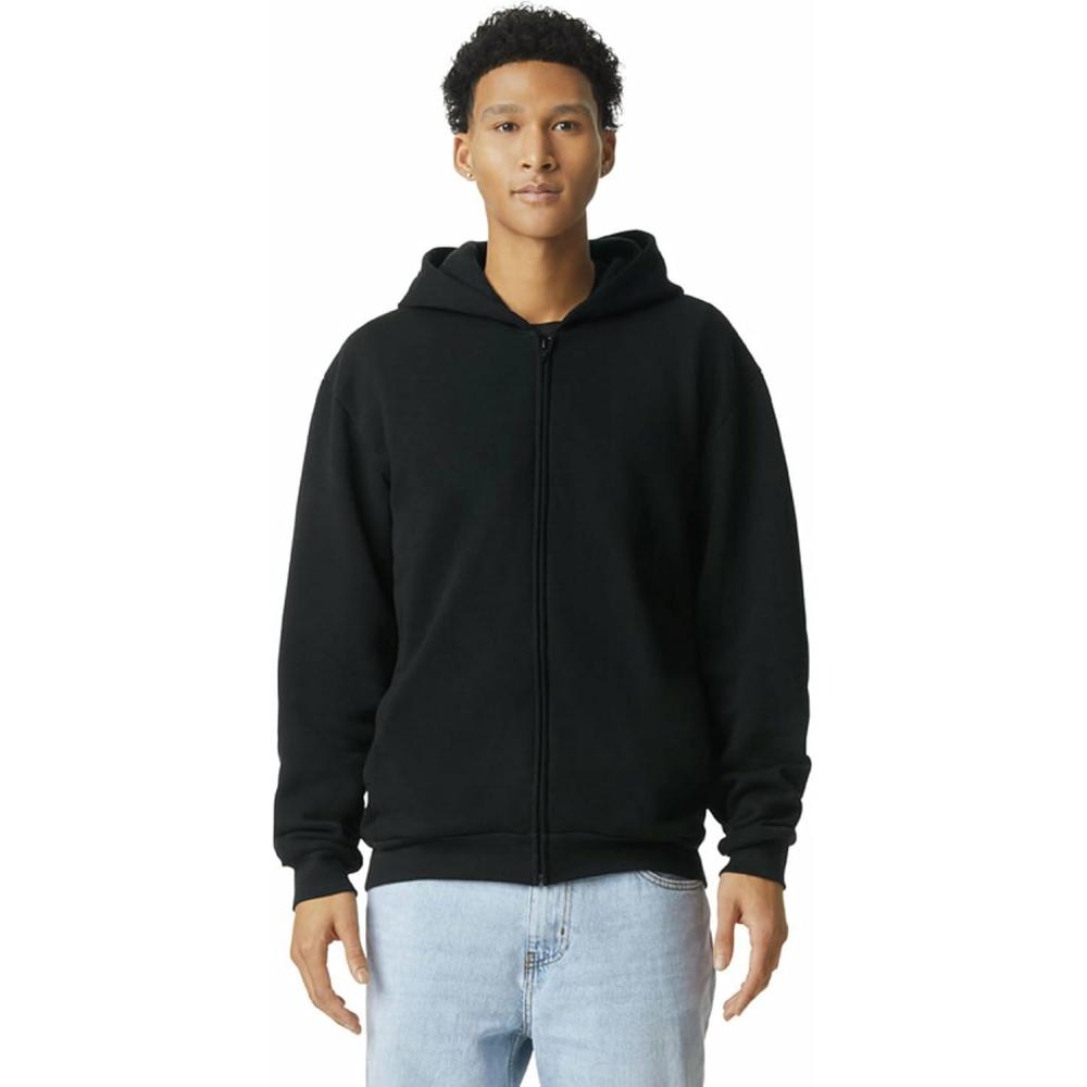 imageAmerican Apparel unisexadult Reflex Fleece Full Zip Hoodie Sweatshirt Grf497aaBlack