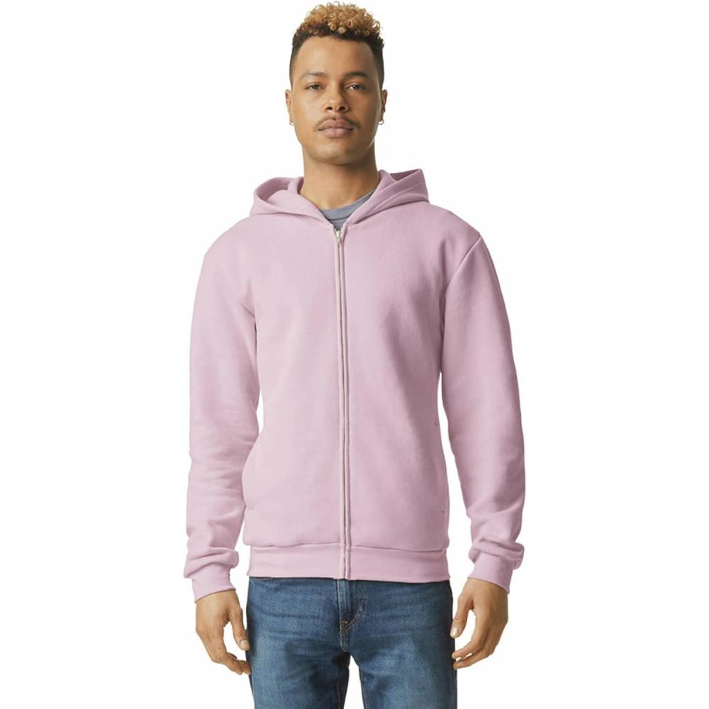 imageAmerican Apparel unisexadult Reflex Fleece Full Zip Hoodie Sweatshirt Grf497aaBlush