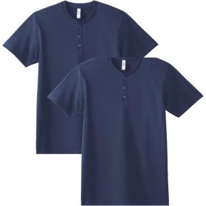 American Apparel Adult CVC Henley Style G2004CVC T-shirt ( 2-Pack)(Heather Indigo (2-pack))