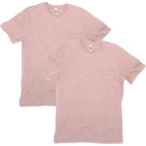 American Apparel Adult CVC T-Shirt, Style G2001CVC, 2-Pack(Heather Blush (2-pack))