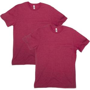 American Apparel Adult CVC T-Shirt, Style G2001CVC, 2-Pack(Heather Cardinal (2-pack))