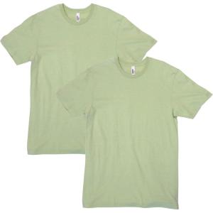 American Apparel Adult CVC T-Shirt, Style G2001CVC, 2-Pack(Heather Cucumber (2-pack))
