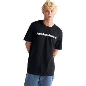 American Apparel Adult Fine Jersey T-Shirt, Style G2001, Multipack(Black – White Logo Center (Print  1-pack))