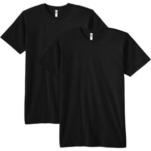 American Apparel Adult Fine Jersey T-Shirt, Style G2001, Multipack(Black (2-pack))