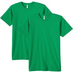 American Apparel Adult Fine Jersey T-Shirt, Style G2001, Multipack(Kelly Green (2-pack))