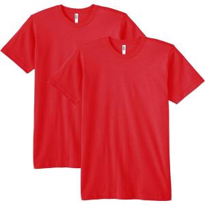 American Apparel Adult Fine Jersey T-Shirt, Style G2001, Multipack(Red (2-pack))
