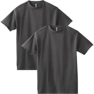 American Apparel Adult Heavyweight Cotton Style G1301/G1301GD T-shirt (Multipack)(Faded Black (2-pack))