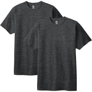 American Apparel Adult Heavyweight Cotton Style G1301/G1301GD T-shirt (Multipack)(Heather Charcoal (2-pack))