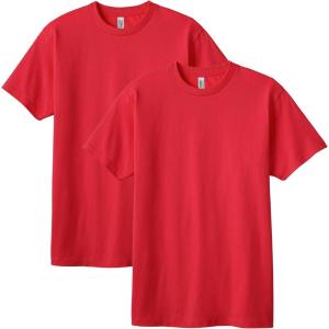 American Apparel Adult Heavyweight Cotton Style G1301/G1301GD T-shirt (Multipack)(Red (2-pack))