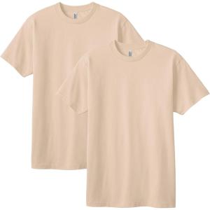 American Apparel Adult Heavyweight Cotton Style G1301/G1301GD T-shirt (Multipack)(Sand (2-pack))