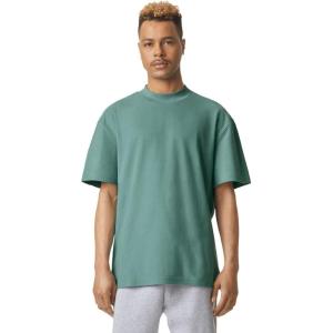 American Apparel Adult Pique Mockneck Style G1PQ T-shirt(Arctic)
