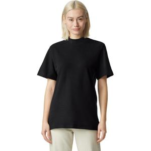 American Apparel Adult Pique Mockneck Style G1PQ T-shirt(Black)