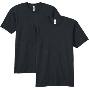 American Apparel Adult Tri-Blend Style GTR401 Track T-Shirt (2-Pack)(Tri-black (2-pack))