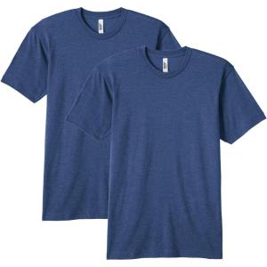 American Apparel Adult Tri-Blend Style GTR401 Track T-Shirt (2-Pack)(Tri-indigo)