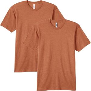 American Apparel Adult Tri-Blend Style GTR401 Track T-Shirt (2-Pack)(Tri-rust (2-pack))