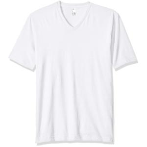 American Apparel Men’s Fine Jersey Short Sleeve Classic V-Neck T-Shirt, White, Small