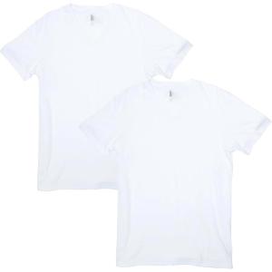 American Apparel Unisex-Adult CVC V-Neck T-Shirt, Style G2006cvc, 2-Pack(White (2-pack))