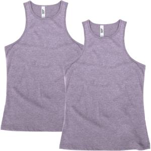 American Apparel Womens CVC Racerneck Tank, Style G101cvc, 2-Pack(Heather Lilac (2-pack))