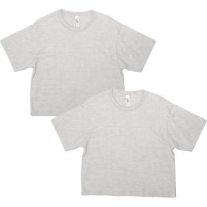 American Apparel Women’s Fine Jersey Boxy Style G102 T-Shirt (2-Pack)(Heather Grey (2-pack))
