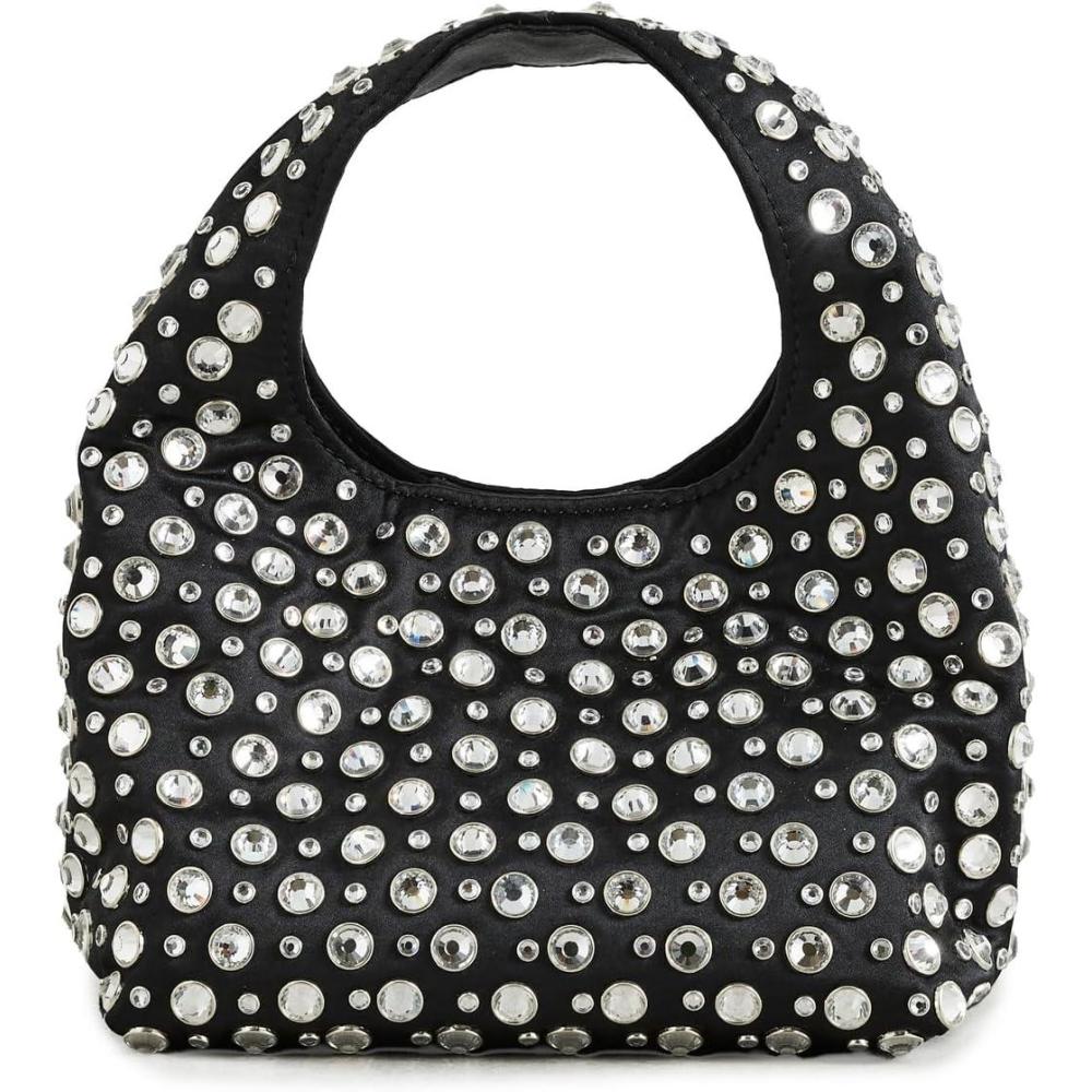 imageLoeffler Randall Womens Kenzie Mini Bucket ClutchBlackCrystal